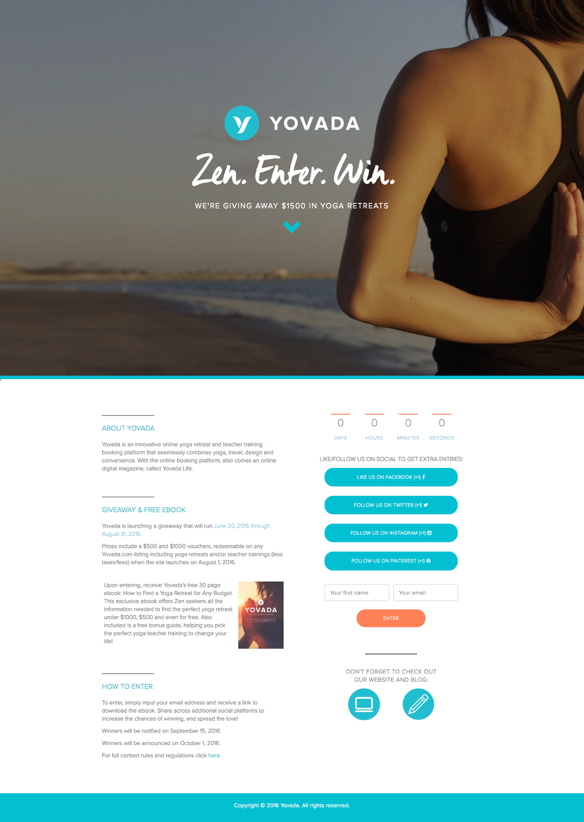 Simple landing page design, Landing page design contest