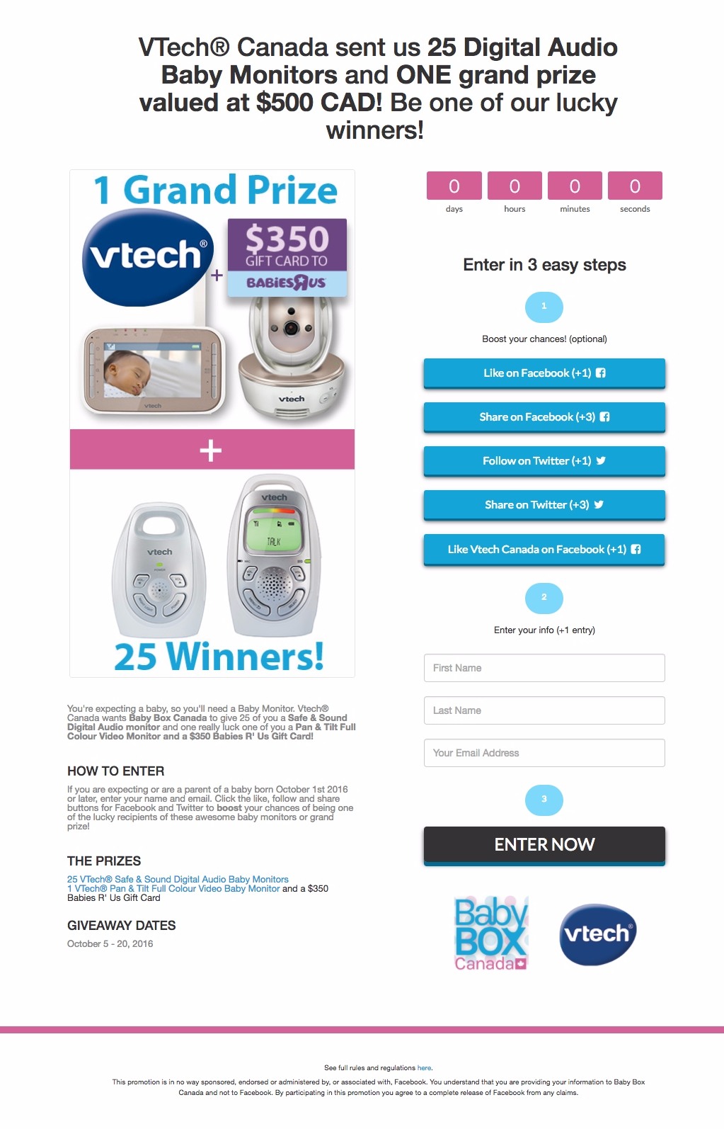 baby monitor giveaway
