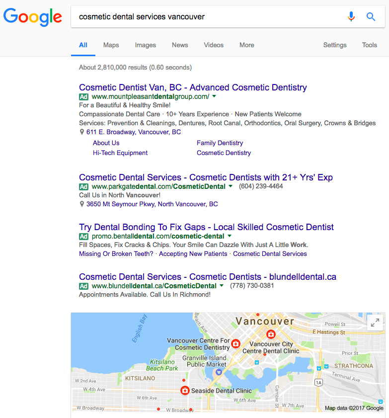 Image result for Google Ads dental