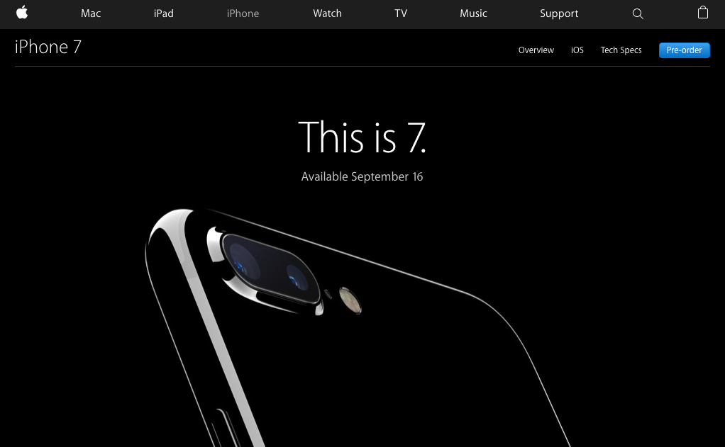 iphone 7 landing page