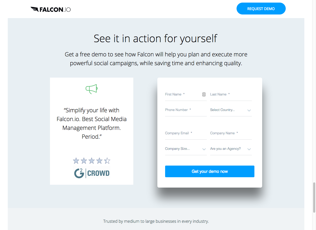 falcon.io form